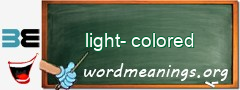 WordMeaning blackboard for light-colored